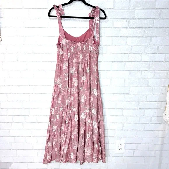 Trixxi Tiered Floral Maxi Dress XL Cottage Fairy Prairie Peasant Garden Party - Picture 3 of 14